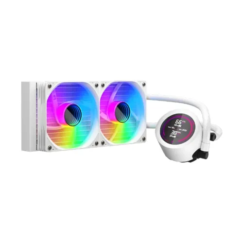 1STPLAYER TS4 240 ARGB Liquid CPU Cooler White