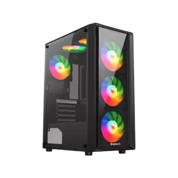 APTECH AP-8308B ARGB GAMING CASE (BLACK)