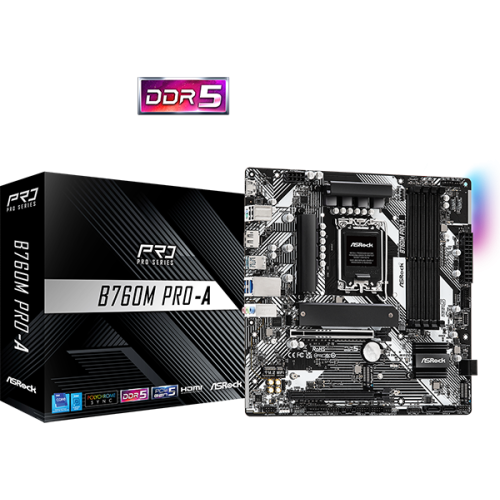 Asrock B760M Pro-A 14th,13th & 12th Generation DDR5 Motherboard