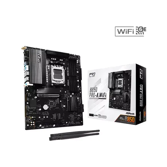 ASROCK B850 PRO-A WiFi 6E AM5 DDR5 ATX Motherboard