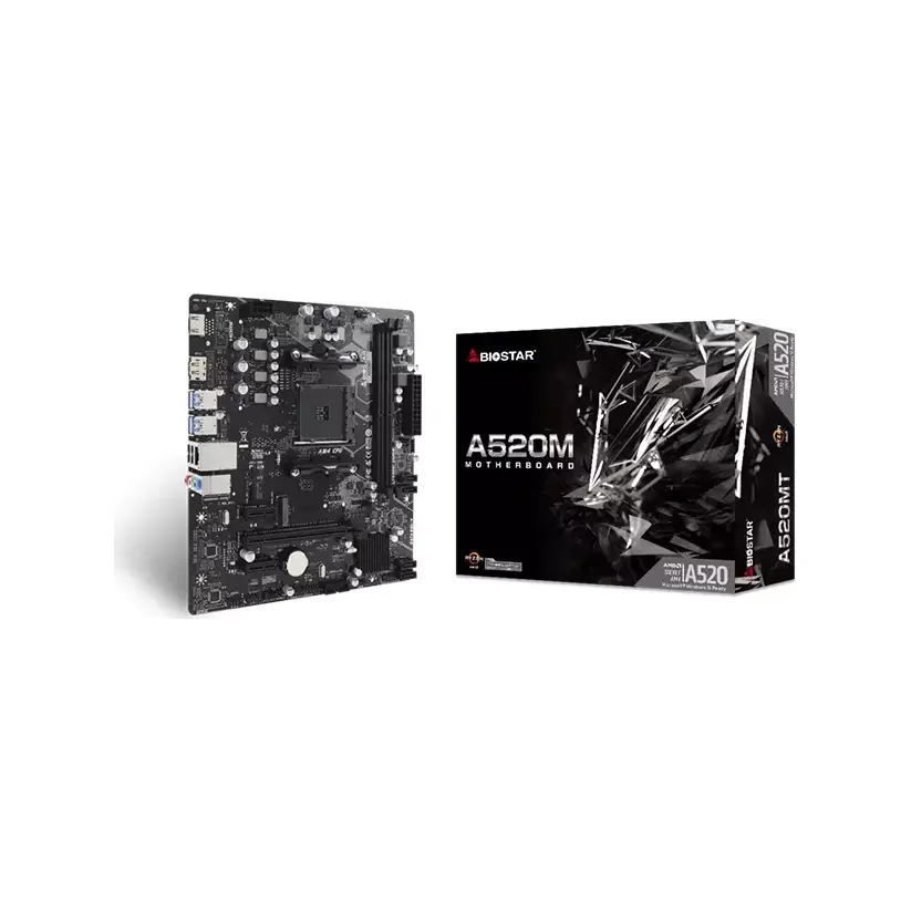 BIOSTAR A520MT 3RD AND 4TH GEN MICRO ATX AMD RYZEN MOTHERBOARD