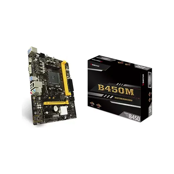 BIOSTAR B450MH Micro ATX AMD Motherboard