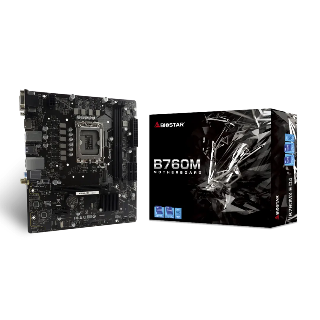 BIOSTAR B760MX-E D4 single chip Motherboard