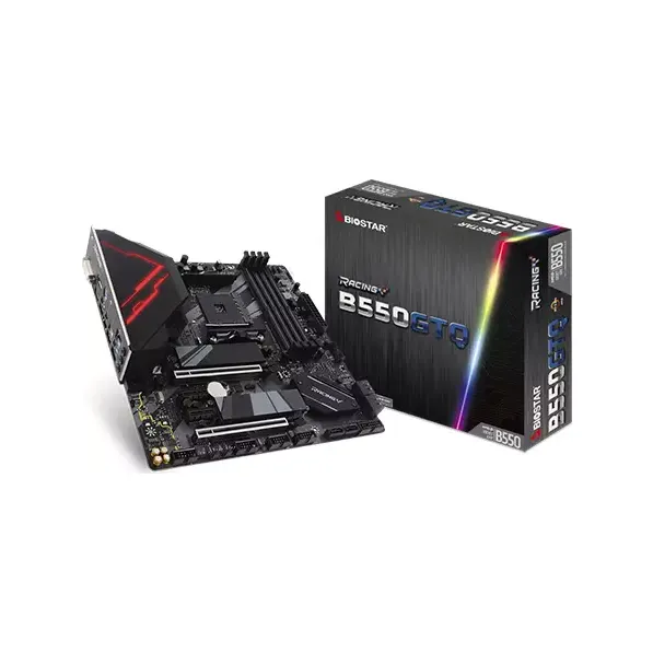 BIOSTAR Racing B550GTQ AMD B550 microATX Gaming Motherboard