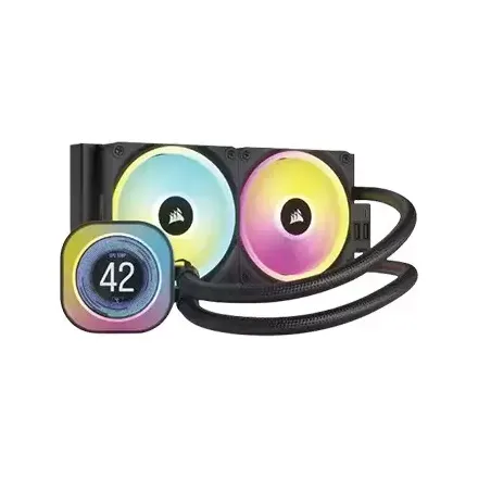 Corsair iCUE LINK H100i LCD Liquid CPU Cooler (Black)