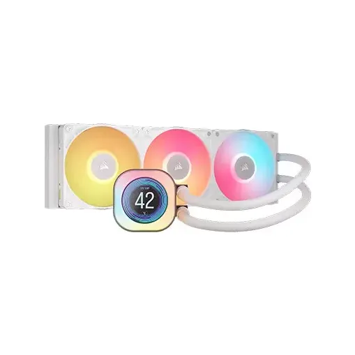 Corsair iCUE LINK TITAN 360 RX LCD RGB Liquid CPU Cooler (White)