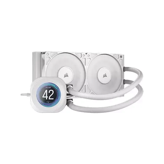 CORSAIR Nautilus 240 RS LCD AIO Liquid CPU Cooler (White)