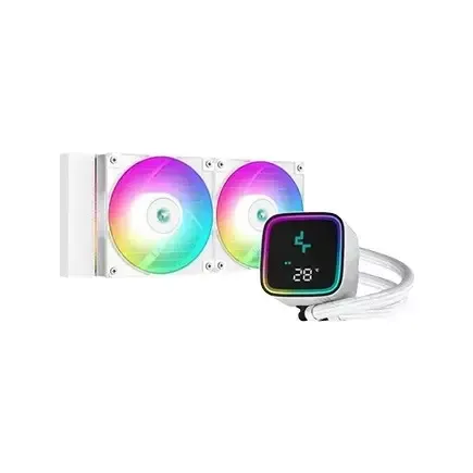 DeepCool LS520 SE Digital 240mm ARGB Liquid White CPU Cooler With Display