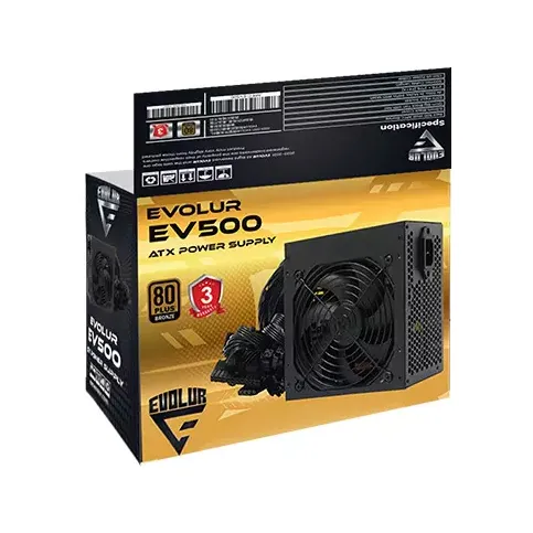 EVOLUR EV500WAT 80 PLUS BRONZE ATX POWER SUPPLY