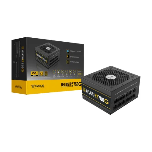 Gamdias HELIOS P2-750G V2 750W 80+ Gold ATX 3.1 & PCIE 5.1 Fully Modular Power Supply