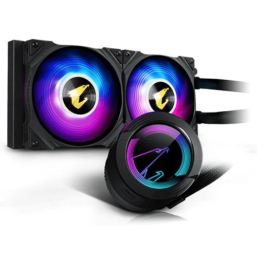 Gigabyte Aorus Waterforce with ARGB lighting display 240 AIO liquid cooler