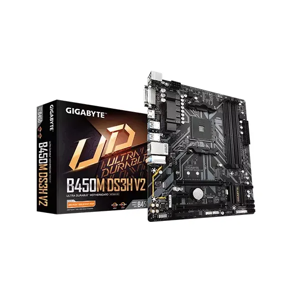 GIGABYTE B450M DS3H V2 Ultra Durable AMD Motherboard