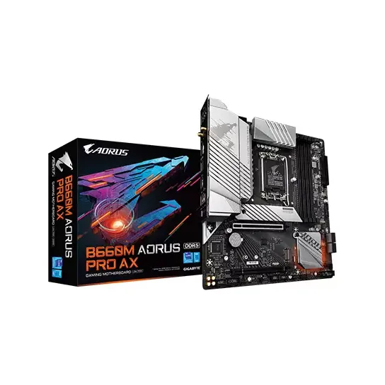GIGABYTE B660M AORUS PRO AX DDR5 MICRO ATX 12TH GEN INTEL MOTHERBOARD