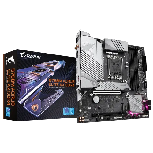 GIGABYTE B760M AORUS ELITE AX DDR4 14th & 13th Gen mATX Motherboard