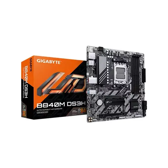 GIGABYTE B840M DS3H AMD AM5 DDR5 Micro ATX Motherboard