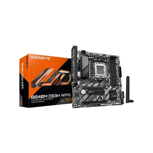 GIGABYTE B840M DS3H WIFI6 AMD AM5 DDR5 Micro ATX Motherboard