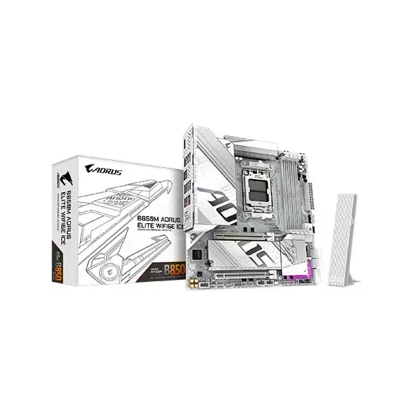 Gigabyte B850M Aorus Elite WF6E ICE Micro ATX AMD Motherboard