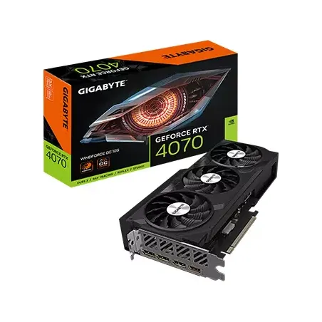 GIGABYTE GEFORCE RTX 4070 WINDFORCE OC 12G GRAPHICS CARD