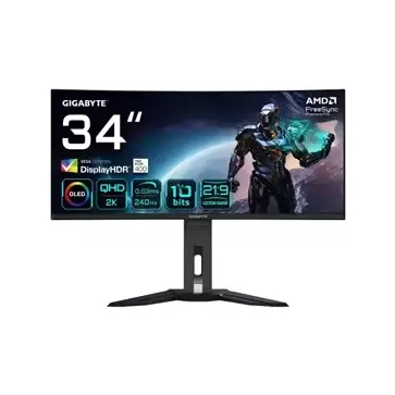 Gigabyte MO34WQC2 34-inch WQHD 240Hz OLED Curved Gaming Monitor