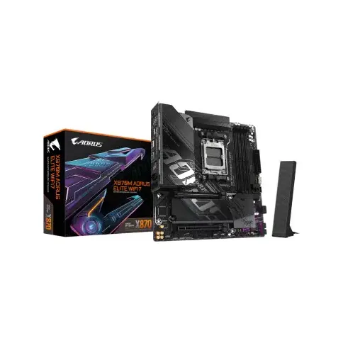 Gigabyte X870M AORUS ELITE WIFI 7 Micro ATX AM5 Motherboard