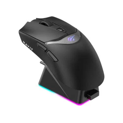 Havit Houyi-M4 Pro X Tri-Mode Gaming Mouse with RGB Charging Dock