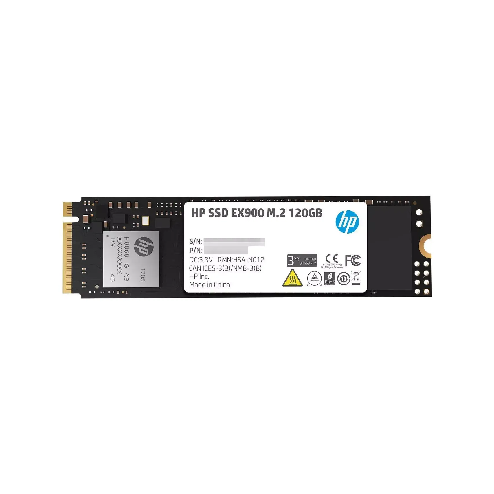 HP EX900 M.2 120GB PCIe NVMe SSD
