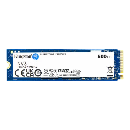 Kingston NV3 500GB Gen4 NVMe M.2 2280 SSD