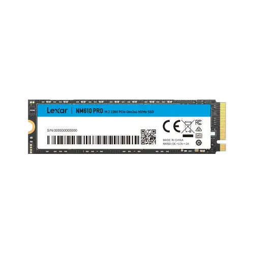Lexar NM610 PRO 500GB M.2 2280 PCIe Gen 3x4 NVMe SSD
