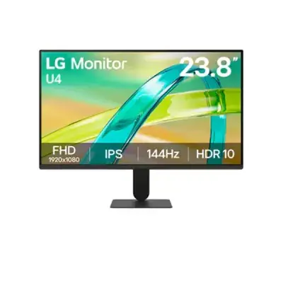 LG 24U411B-B 24-inch Full HD IPS 144Hz HDR10 Monitor with Slim Stand