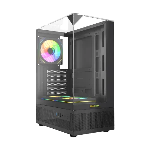 MaxGreen 190-1 Mid-Tower ATX Casing With 3x MaxGreen M57 ARGB Fan