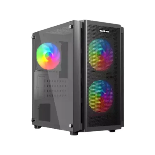 MaxGreen 5510-Mesh Mid-Tower ARGB M-ATX Gaming Case