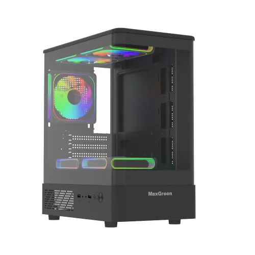 MaxGreen Curve Arylic 312 Mid Tower mATX Gaming Casing