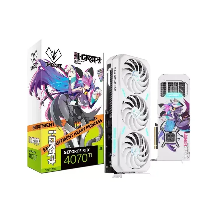 Maxsun GeForce RTX 4070 Ti iCraft Limited Edition OC 12GB GDDR6X Graphics Card (Anime White GPU)