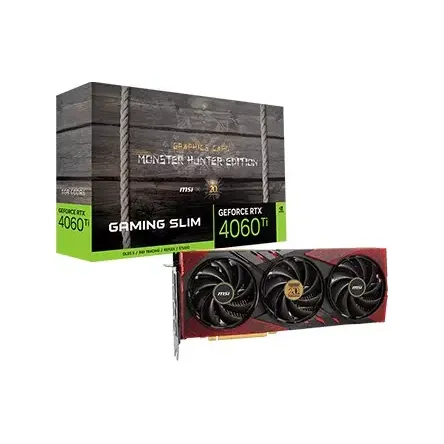 MSI GeForce RTX 4060 Ti Gaming Slim X GC30 Monster Hunter Edition 3X 8GB GDDR6 Graphics Card