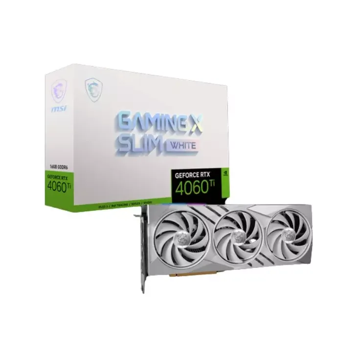 MSI GEFORCE RTX 4060 TI GAMING X SLIM WHITE 16G GRAPHICS CARD