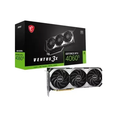 MSI GeForce RTX 4060 Ti VENTUS 3X E 8G OC GDDR6 Graphics Card