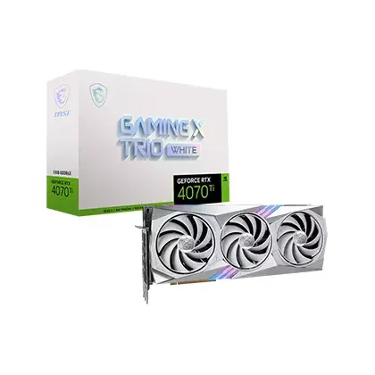 MSI GEFORCE RTX 4070 TI GAMING X TRIO WHITE 12GB GDDR6X GRAPHICS CARD
