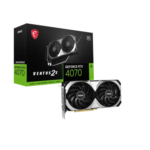 MSI GeForce RTX 4070 VENTUS 2X 12GB OC GDDR6X Graphics Card
