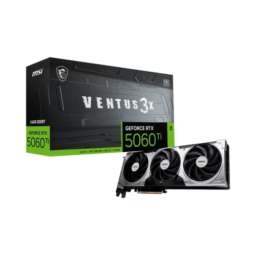 MSI GeForce RTX 5060 Ti 16G VENTUS 3X OC 16GB GDDR7 Graphics Card