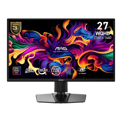 MSI MAG 272QP QD-OLED X24 26.5" 2K WQHD 240Hz 0.03ms Gaming Monitor