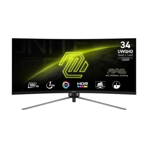 MSI MAG 345CQR 34" UWQHD 180Hz 1ms VA Curved Gaming Monitor