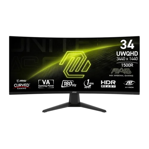 MSI MAG 346CQ 34-inch LCD 180Hz UWQHD VA Curved Gaming Monitor