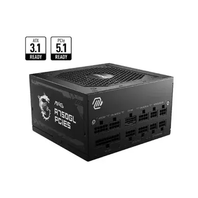 MSI MAG A750GL PCIE5 750W Full Modular 80 Plus Gold Power Supply