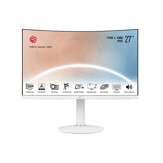 MSI MODERN MD271CPW 27INCH 16:9 CURVED 75 HZ VA MONITOR (WHITE)