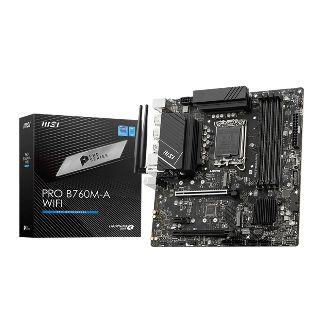 MSI PRO B760M-A WIFI DDR5 Gen mATX Motherboard