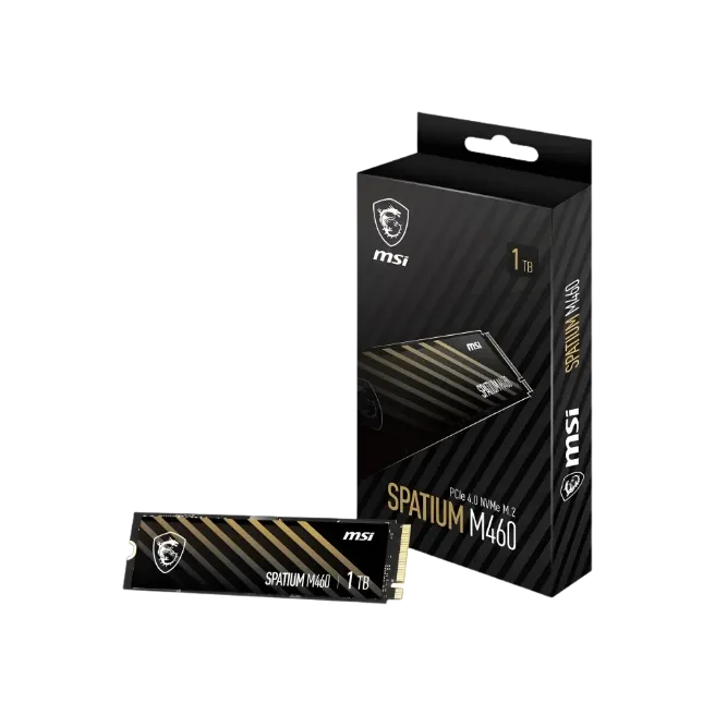 MSI SPATIUM M460 1TB PCIe Gen4.0 NVMe M.2 2280 SSD