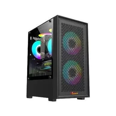Pc Power Dark Flow Mesh X2 Mid Tower M-ATX Gaming Case (Black)