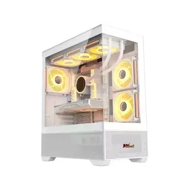 PC Power ICE TOWER ELITE PP-GS500 ATX Desktop Gaming Case (White)