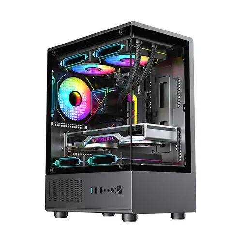 PC Power Vertical X2 Infinity BK mATX Mid Tower Gaming Casing
