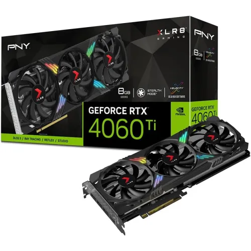 PNY GeForce RTX 4060 Ti 8GB XLR8 Gaming VERTO EPIC-X RGB Triple Fan GDDR6 Graphics Card (No Box, No Warranty)